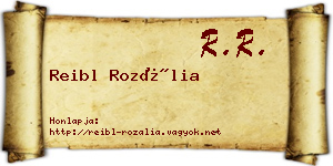 Reibl Rozália névjegykártya